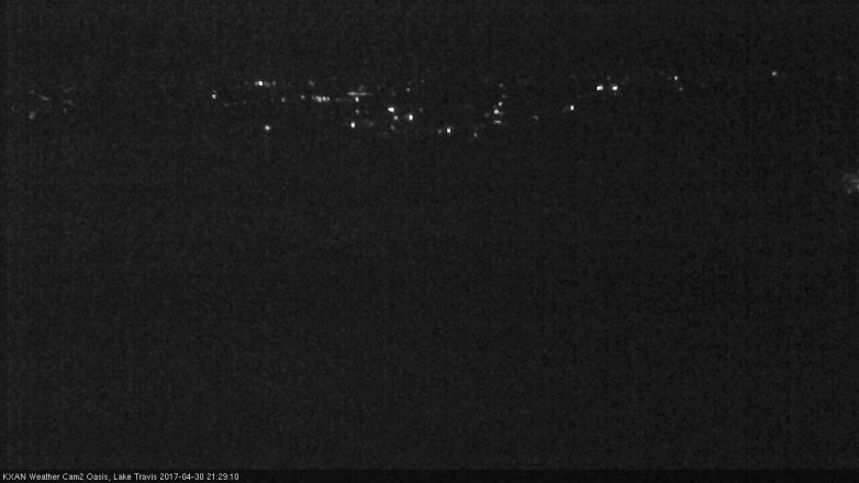 Lake Travis webcam, April 30, 2017 9:00 PM CT