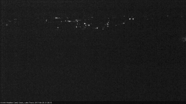Lake Travis webcam, April 30, 2017 9:05 PM CT