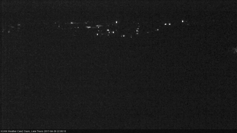 Lake Travis webcam, April 30, 2017 9:15 PM CT