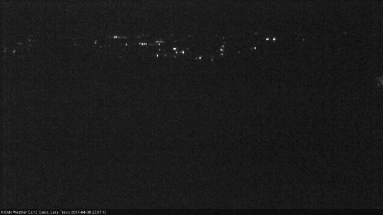 Lake Travis webcam, April 30, 2017 9:20 PM CT