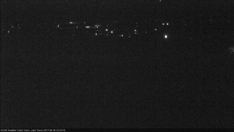 Lake Travis webcam, April 30, 2017 10:00 PM CT