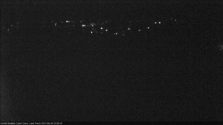 Lake Travis webcam, April 30, 2017 10:30 PM CT