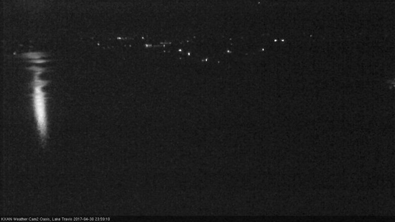 Lake Travis webcam, April 30, 2017 11:15 PM CT