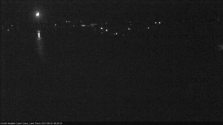 Lake Travis webcam, April 30, 2017 11:45 PM CT