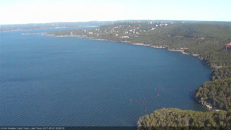Lake Travis webcam, May 1, 2017 9:25 AM CT