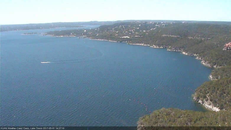 Lake Travis webcam, May 1, 2017 2:10 PM CT