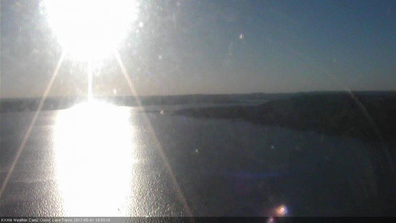 Lake Travis webcam, May 1, 2017 6:10 PM CT