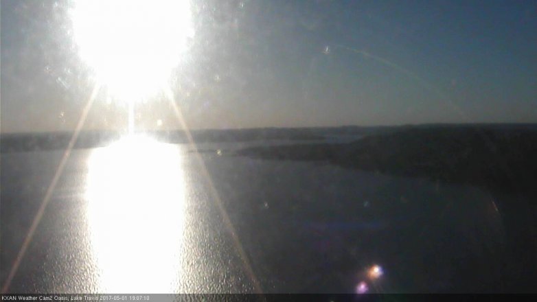 Lake Travis webcam, May 1, 2017 6:40 PM CT