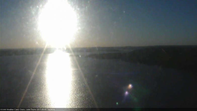 Lake Travis webcam, May 1, 2017 6:45 PM CT