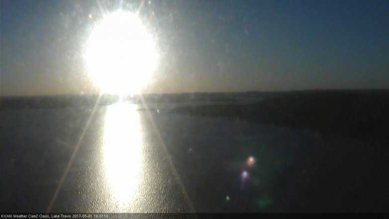 Lake Travis webcam, May 1, 2017 7:05 PM CT