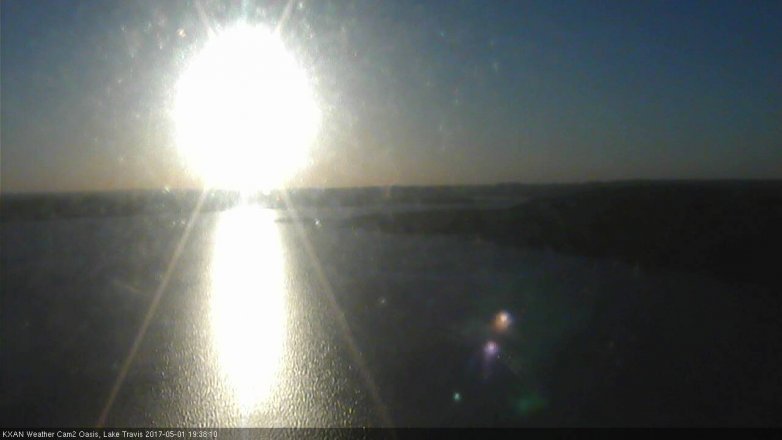 Lake Travis webcam, May 1, 2017 7:10 PM CT