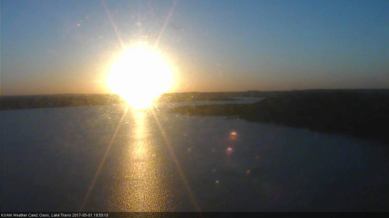 Lake Travis webcam, May 1, 2017 7:20 PM CT