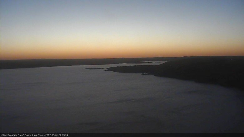 Lake Travis webcam, May 1, 2017 7:35 PM CT
