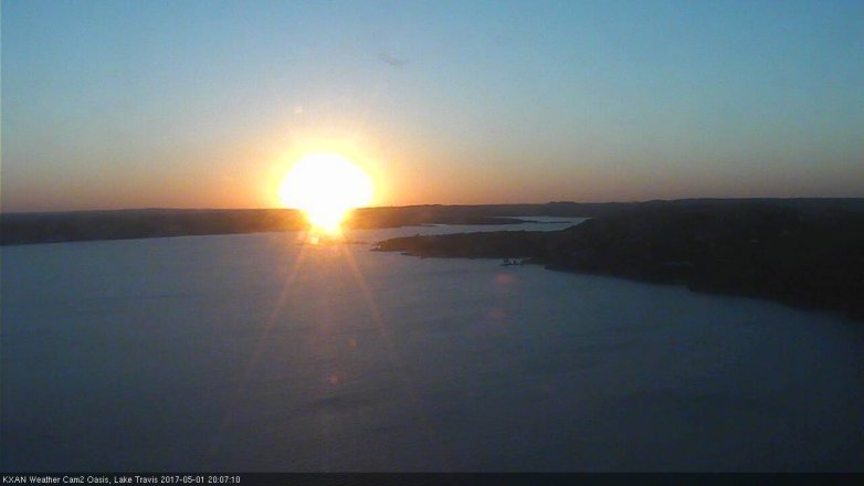 Lake Travis webcam, May 1, 2017 7:40 PM CT