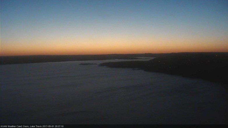 Lake Travis webcam, May 1, 2017 7:45 PM CT