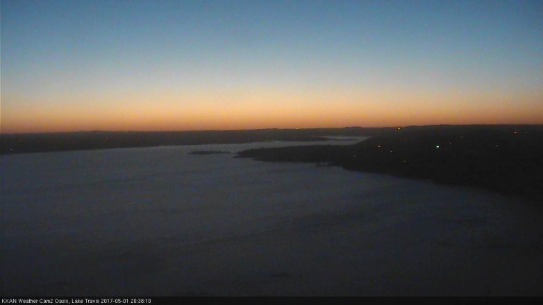 Lake Travis webcam, May 1, 2017 8:00 PM CT