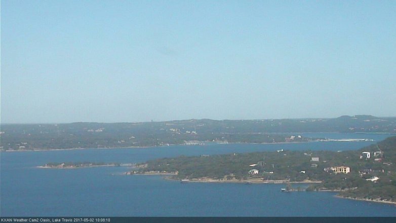 Lake Travis webcam, May 2, 2017 9:25 AM CT