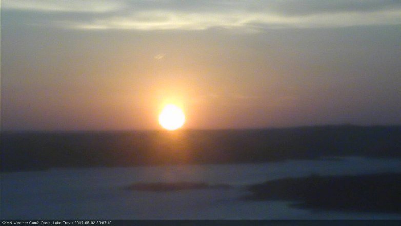 Lake Travis webcam, May 2, 2017 7:20 PM CT