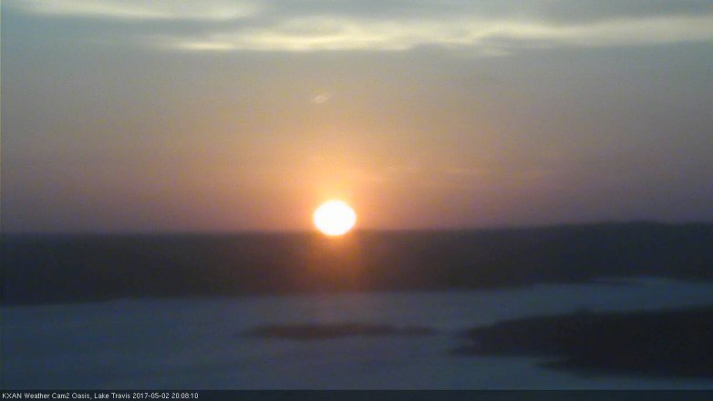Lake Travis webcam, May 2, 2017 7:35 PM CT