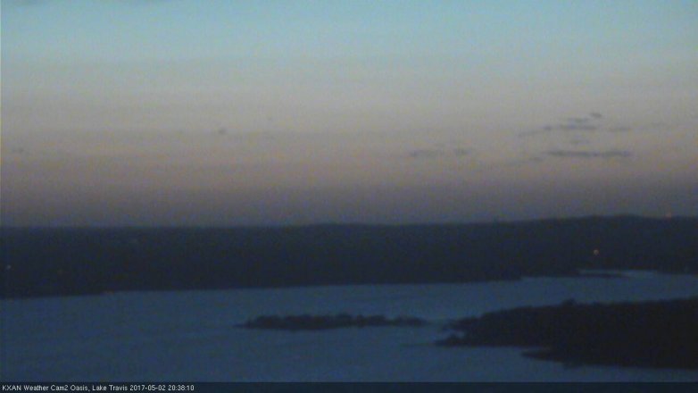 Lake Travis webcam, May 2, 2017 7:45 PM CT