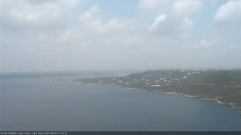 Lake Travis webcam, May 3, 2017 10:55 AM CT