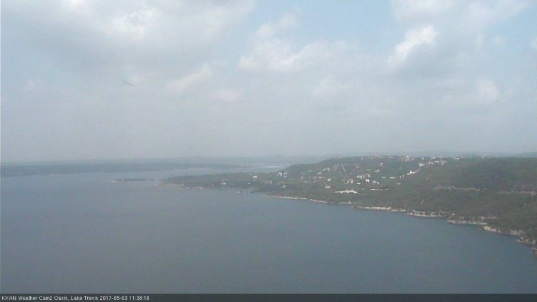 Lake Travis webcam, May 3, 2017 11:05 AM CT