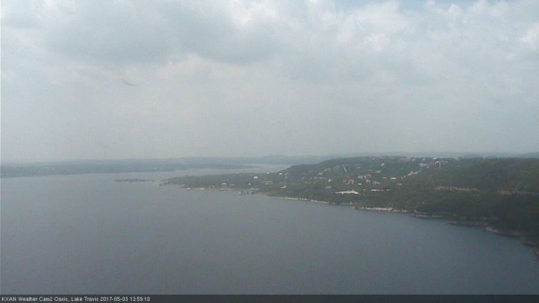 Lake Travis webcam, May 3, 2017 1:10 PM CT