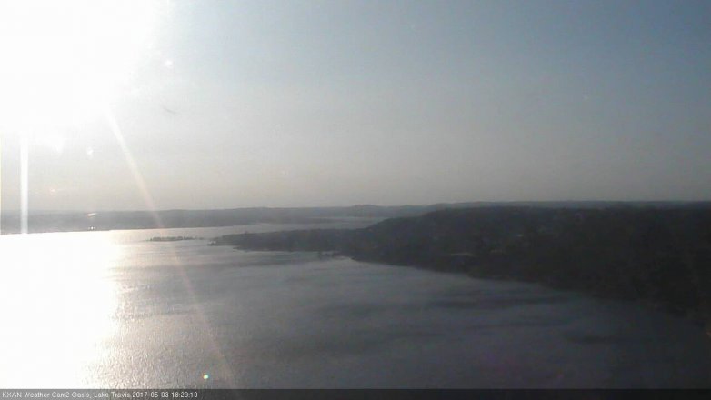 Lake Travis webcam, May 3, 2017 5:50 PM CT