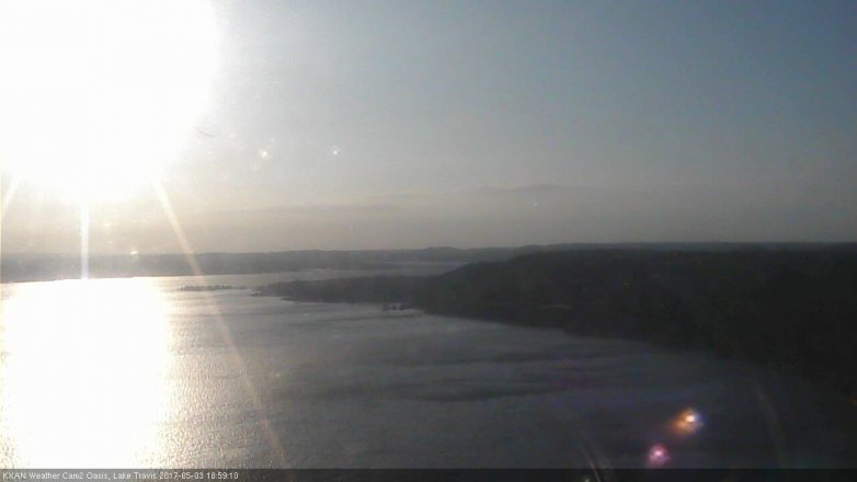 Lake Travis webcam, May 3, 2017 6:15 PM CT