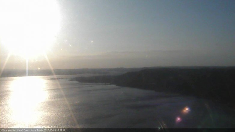 Lake Travis webcam, May 3, 2017 6:25 PM CT