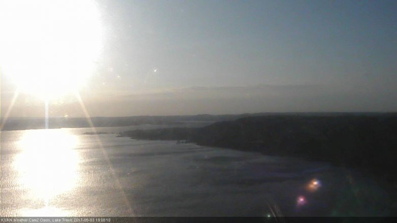 Lake Travis webcam, May 3, 2017 6:35 PM CT