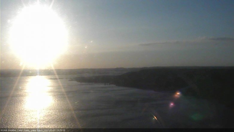 Lake Travis webcam, May 3, 2017 6:50 PM CT