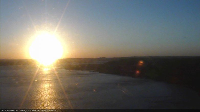 Lake Travis webcam, May 3, 2017 7:05 PM CT