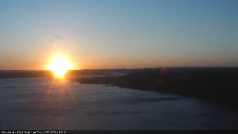Lake Travis webcam, May 3, 2017 7:20 PM CT