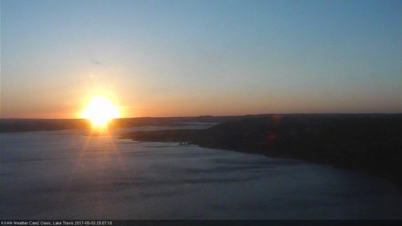 Lake Travis webcam, May 3, 2017 7:40 PM CT