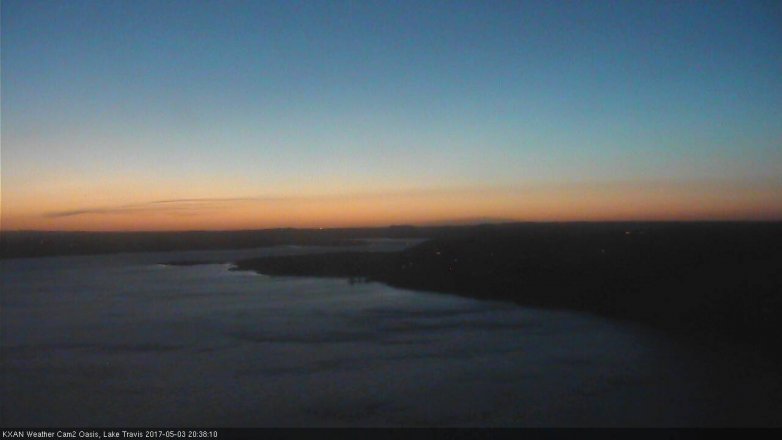 Lake Travis webcam, May 3, 2017 7:55 PM CT