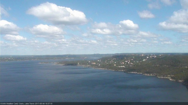 Lake Travis webcam, May 4, 2017 10:00 AM CT