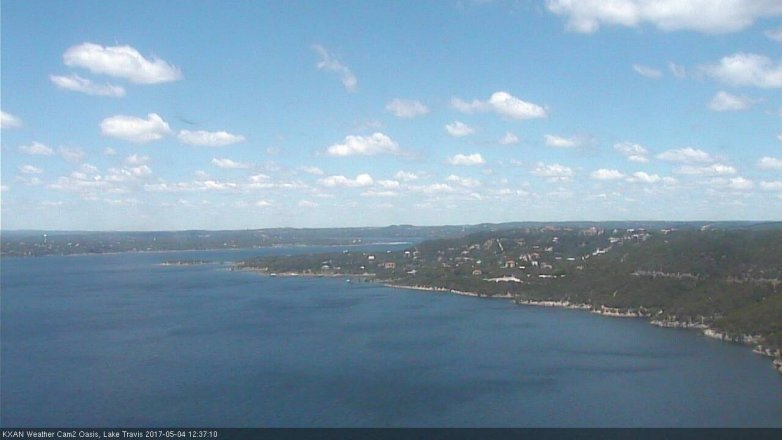 Lake Travis webcam, May 4, 2017 12:00 PM CT