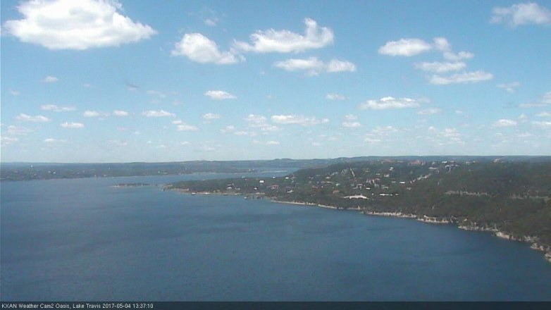 Lake Travis webcam, May 4, 2017 1:10 PM CT