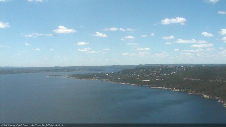 Lake Travis webcam, May 4, 2017 1:55 PM CT