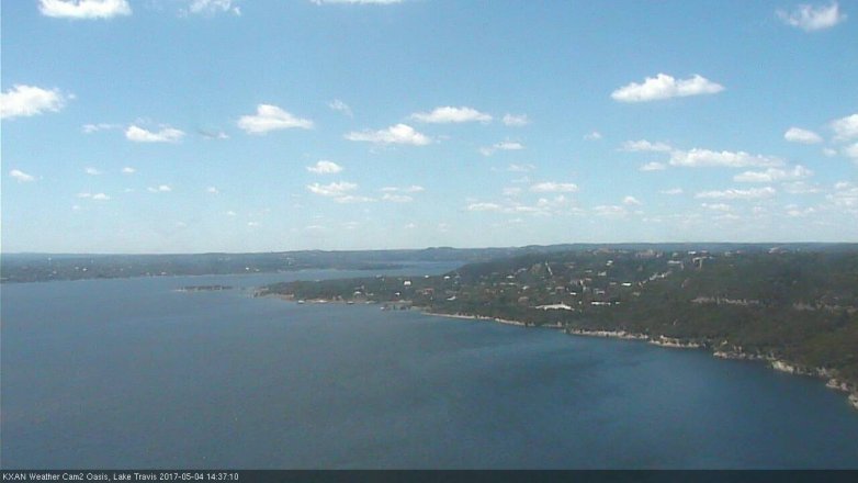 Lake Travis webcam, May 4, 2017 2:00 PM CT