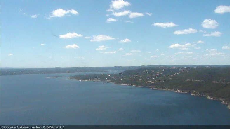 Lake Travis webcam, May 4, 2017 2:10 PM CT