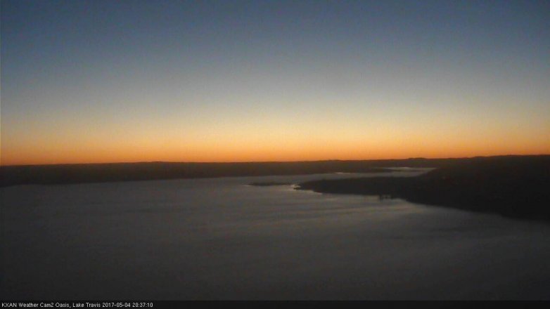 Lake Travis webcam, May 4, 2017 8:00 PM CT