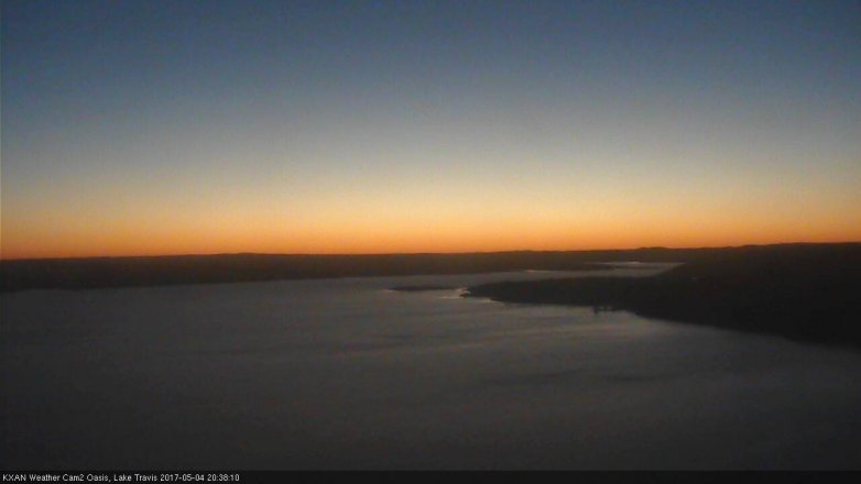 Lake Travis webcam, May 4, 2017 8:05 PM CT