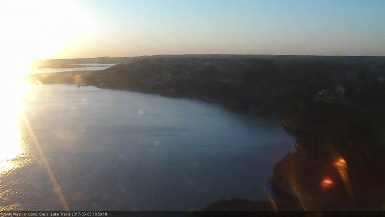 Lake Travis webcam, May 5, 2017 7:20 PM CT