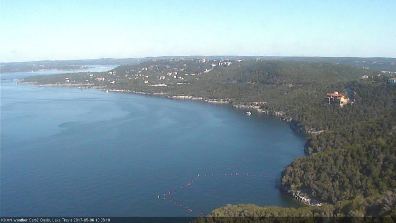 Lake Travis webcam, May 6, 2017 9:30 AM CT