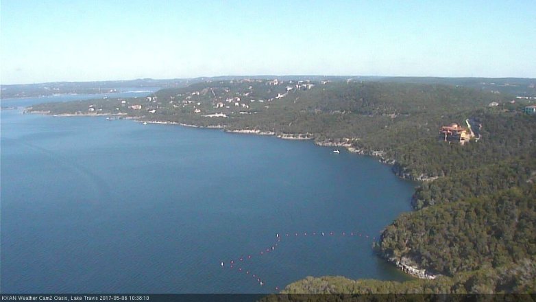 Lake Travis webcam, May 6, 2017 9:45 AM CT