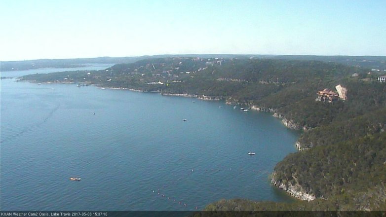 Lake Travis webcam, May 6, 2017 3:10 PM CT