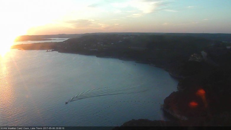 Lake Travis webcam, May 6, 2017 7:20 PM CT