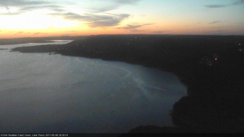 Lake Travis webcam, May 6, 2017 7:50 PM CT